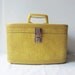 Vintage Travel-Smart Mustard Yellow Train Case- For your travels (or) great storage for crafts or cosmetics