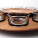 RESERVED: DIGSMED Large Lazy Susan Tray / Teak Smoked Glass / Mid-Century Danish Modern Serving Dish / Platter