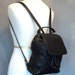 Vintage CHIC Black Leather BACKPACK with Handle.