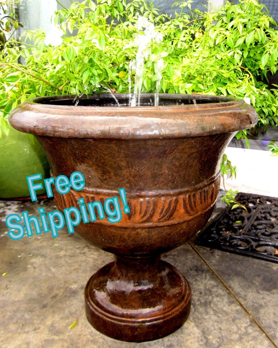 Tuscan Urn Water Fountain Indoor or Outdoor by NoodleDooDesigns