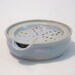 Soap Dish with Drain Tray - One Piece Soap Saver for Kitchen or Bath - Handmade Pottery Glazed Country Sky Blue