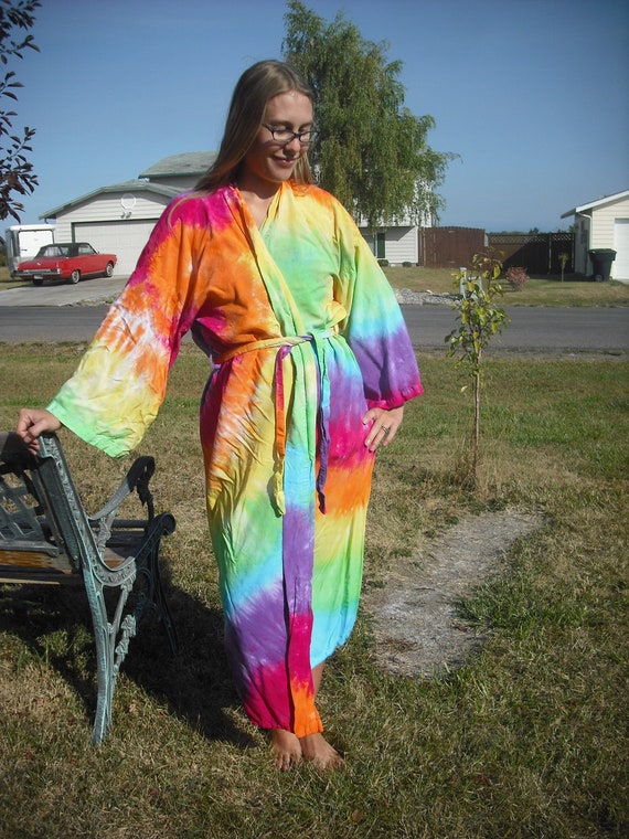 Tie dye Bath Robe by DoYouDreamOutLoud on Etsy