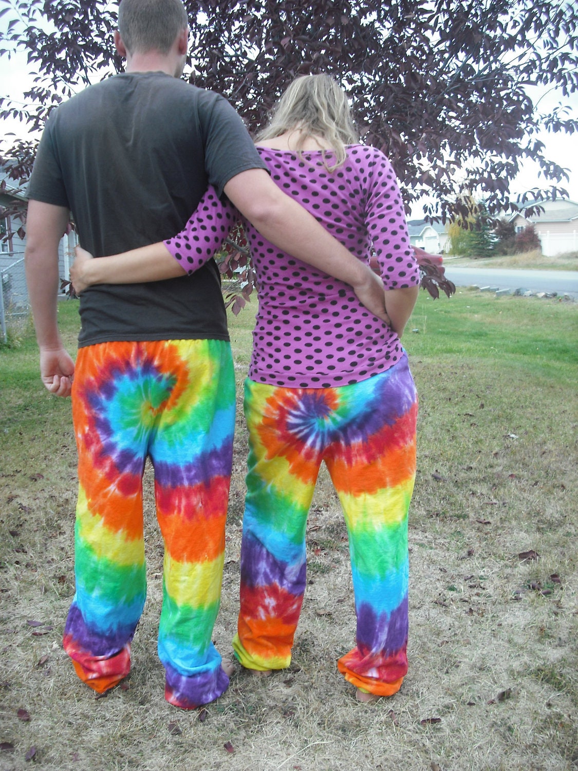 sweatpants and sweatshirt set tie dye