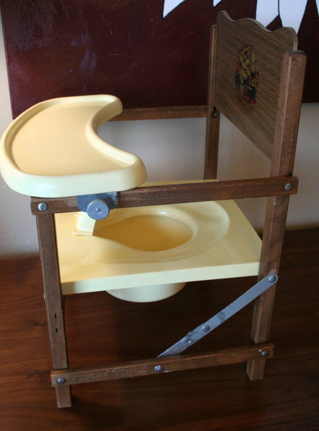 Vintage Child's Nu-Line Folding Potty Chair with Original