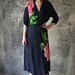 1940s Pink Rose Rayon Dress