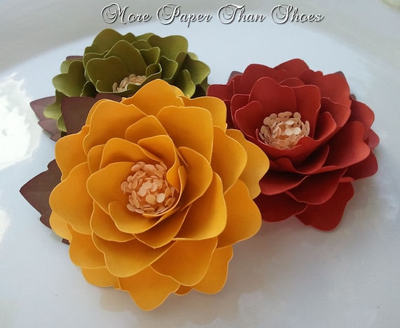 Paper Flowers Party Favors Elizabeth Rose Fall Colors