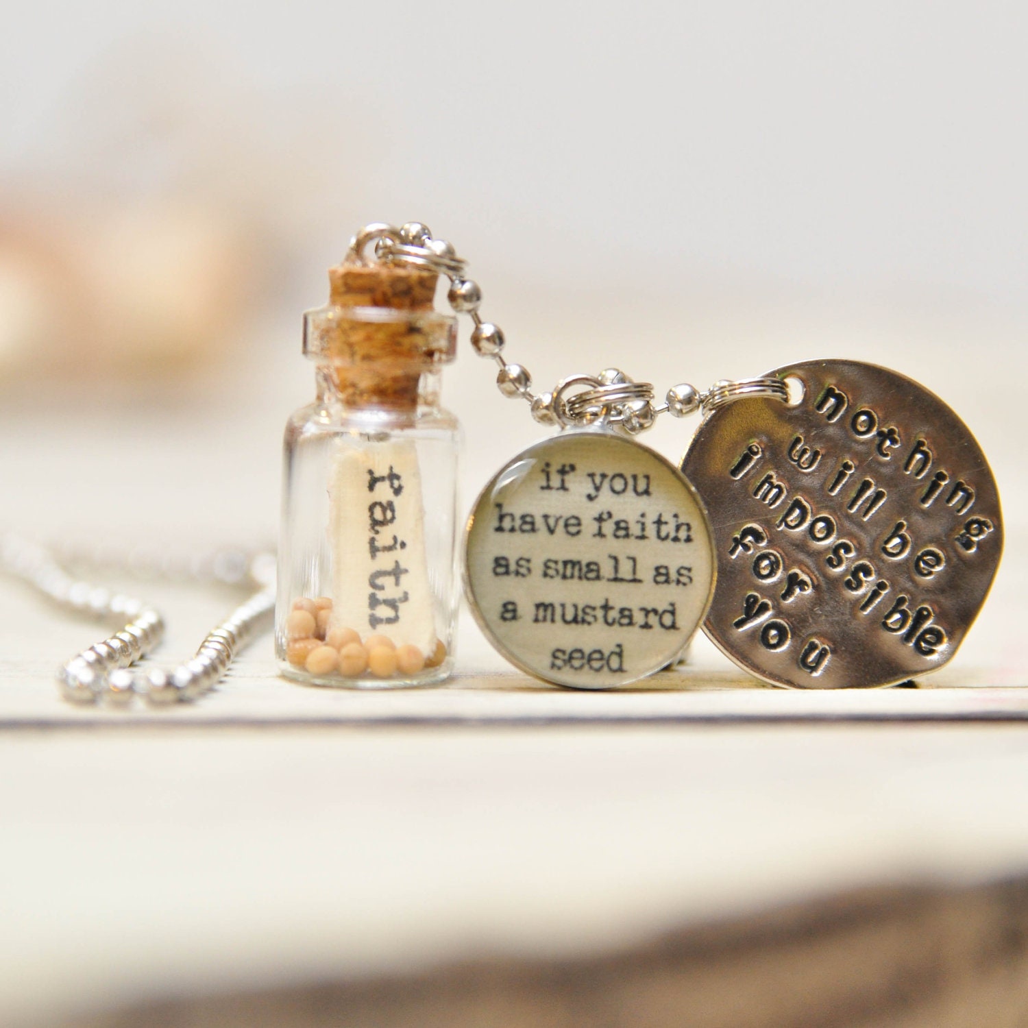 Mustard Seed Faith Necklace by artisticicing on Etsy