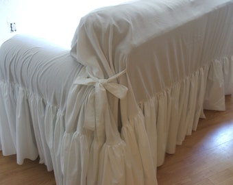 shabby chic sofa slipcover,throw