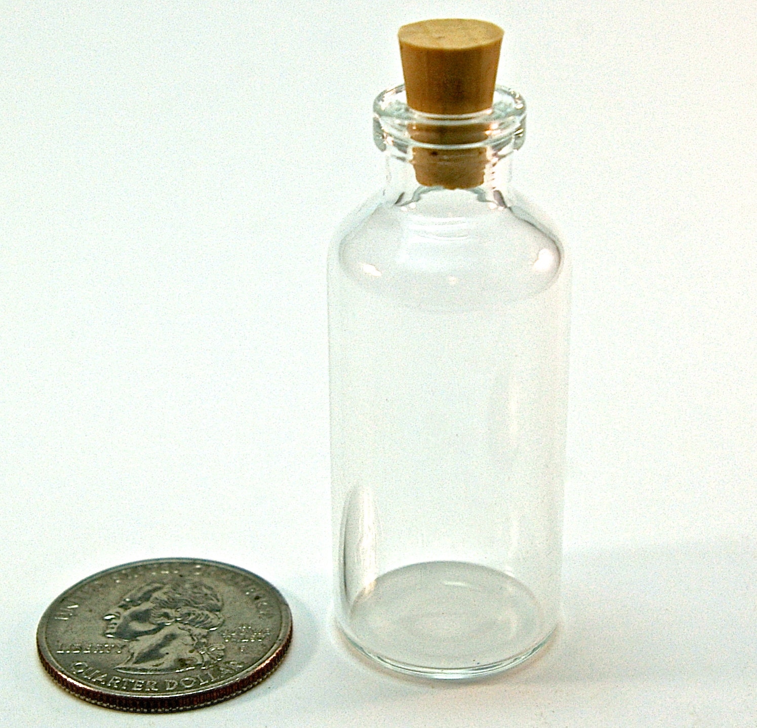 10 Mini Glass 10 Ml Bottles With Corks For Diy Wedding Favors 0760