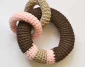 Items similar to Amigurumi Crochet Rattle Loop Baby Toy on Etsy