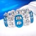Pop Tab Bracelet - Blue and Silver - for teens and adults - school/team spirit bracelet - upcycled/recycled jewelry - gifts under 10 dollars