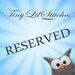 This listing is reserved for SandersSons