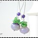birdhstone purple green gemstone earrings