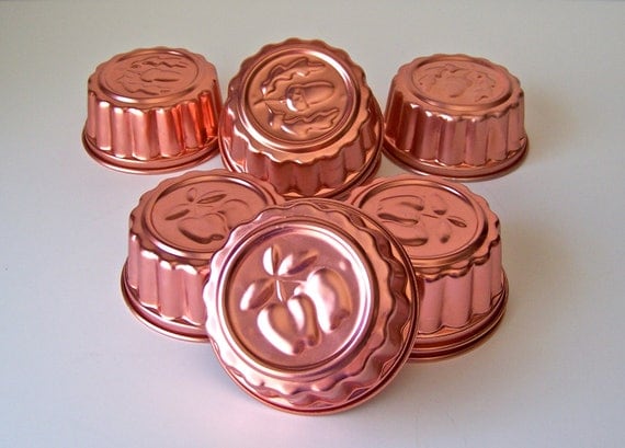 Vintage Copper Tone Jello Molds