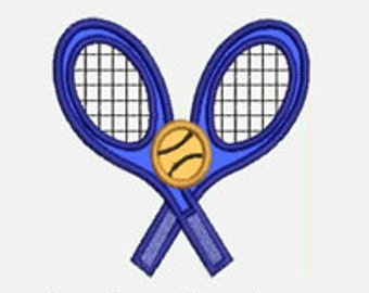 Tennis Racquets...Embroidery Applique Design...Three sizes for multiple hoops...Item1433...INSTANT DOWNLOAD