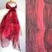 Red & Black Long Sheer Scarf