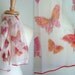 Sheer White & Red Butterfly Scarf