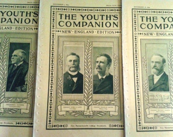 1899 The Youth's Companion, 3 Issues Featuring New England College Presidents