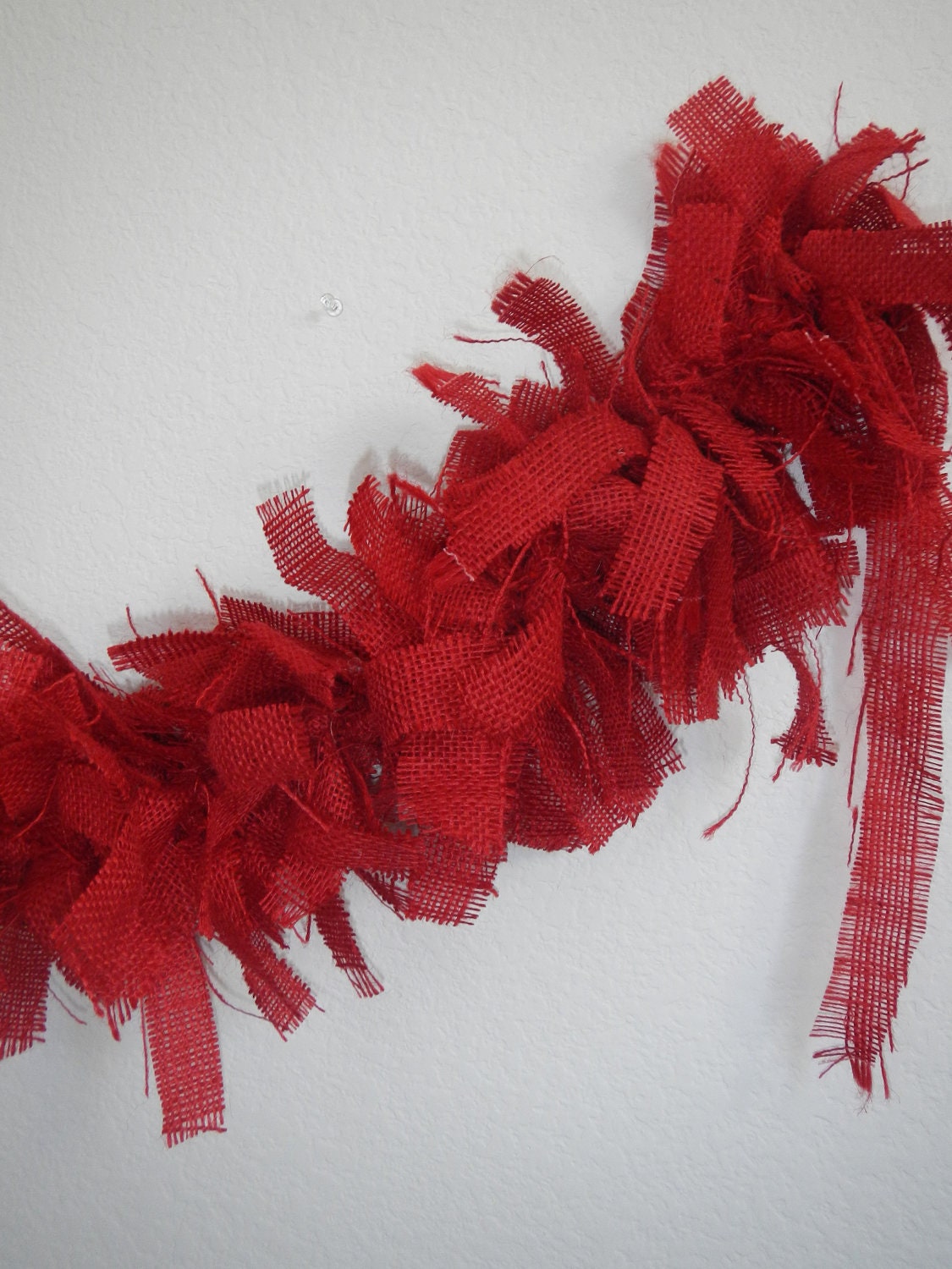Burlap Garland Red Burlap Garland use for Wedding Party
