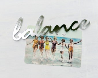 Mirror Word Fridge Magnet Balance - typography, handwriting, sale