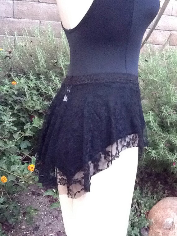 Dance Ballet Skirt SAB Style in Small Pattern Black Lace All