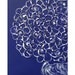 Navy Blue and White Flower Painting... 11x14...Thick Acrylic...Modern Abstract Flowers