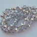 20 Half Silver Half Clear 6x4 Faceted Rondelles