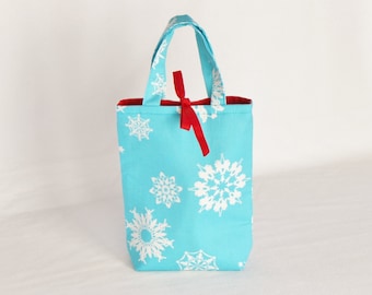 Fabric Gift Bag with Handles Small - Folksy Flakes by Alexander Henry