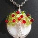 Apple Tree of Life with White Shell Bead - Fall - Autumn
