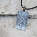 Glass Photo Pendant Necklace White Winter Snowy Tree