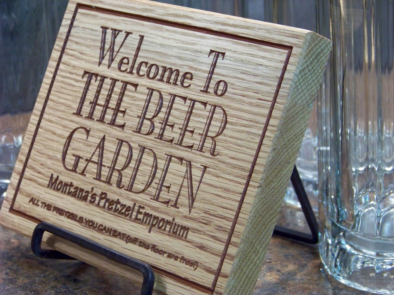 Personalized Wooden Beer Garden Sign
