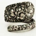 Antique Stieff Forget Me Not Floral Sterling Silver Spoon Ring, Made in YOUR Size (2465)