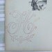 Embroidery Rubber Stamp Monogram letter H French