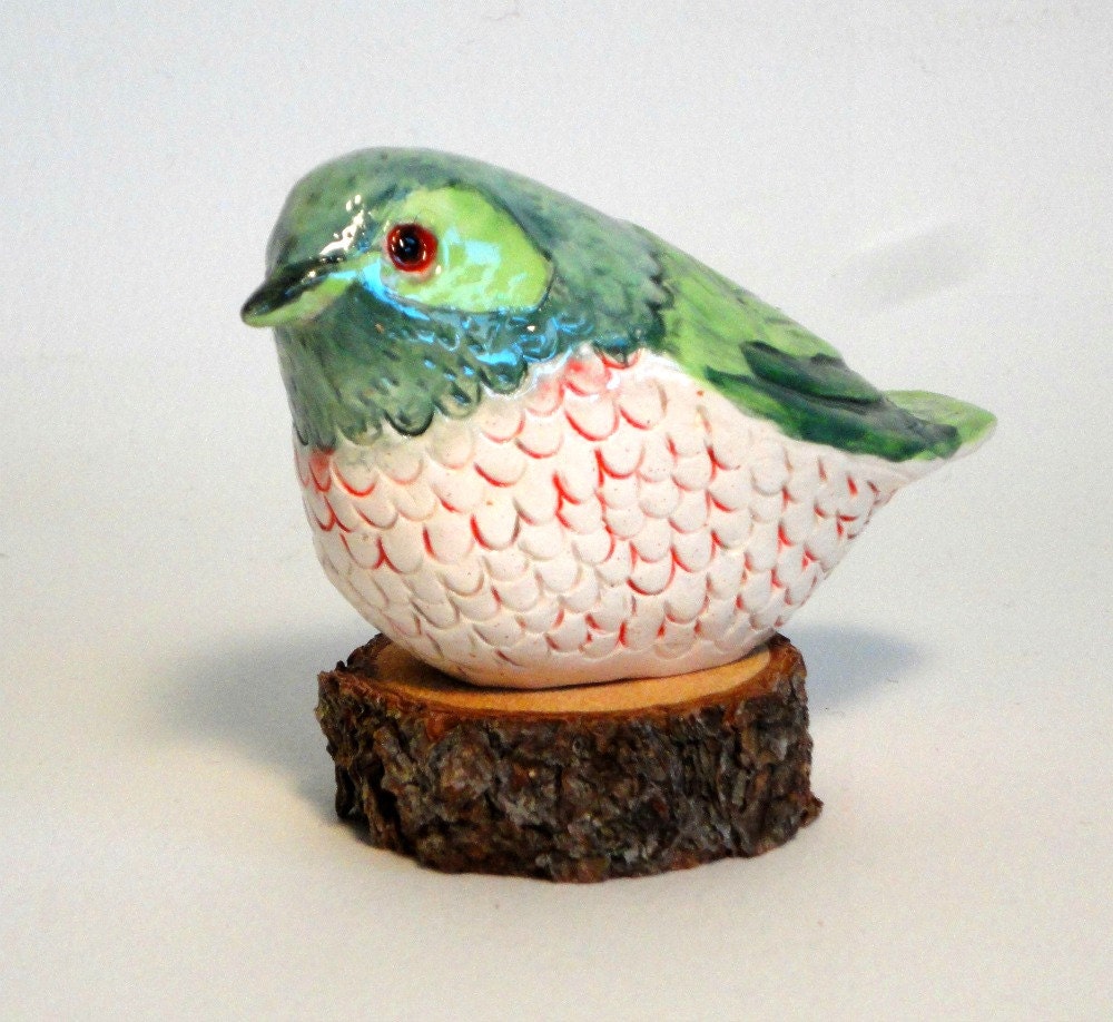 clay bird sculpture