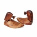 Industrial Decor, Antique Wooden Shoe Forms, Wood Shoe Stretcher / Brown