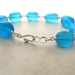 Seaglass Sea Glass Bracelet Turquoise Aqua Size 8.5 inch BellinaCreations Bellina Creation
