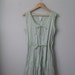 vintage 80s pistachio green prairie maxi dress/ small medium