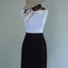 wool pencil skirt / Sleek Black wool pencil skirt