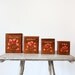 1950s Kitchen Canisters // Vintage Wood Dovetail Containers