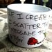 Doctor Who "I am the Bad Wolf" Rose Tyler Quote Mug - BAD WOLF quote with roses - Small, white mug