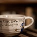 Doctor Who "Tea... That's all I needed" - Small, white teacup mug with TARDIS and sonic screwdriver