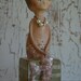 Folk Art Sitting Mermaid OOAK Paperclay