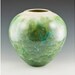 Large Wide Jade Green Vase