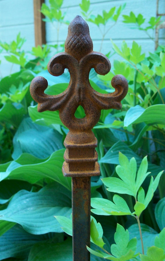 Steel Garden Stake Rusty Garden Decor Steel Acorn by ... Steel Garden Stake Rusty Garden Decor Steel Acorn by
