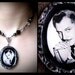 RESERVED, Vincent Price necklace, horror, actor, vintage, film, spooky, macabre, glass beaded, black, silver, faux pearl, gothic