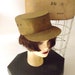 SALE 1940s WWII Military Hat // Unisex Cap // Khaki // Size 7 and a Half