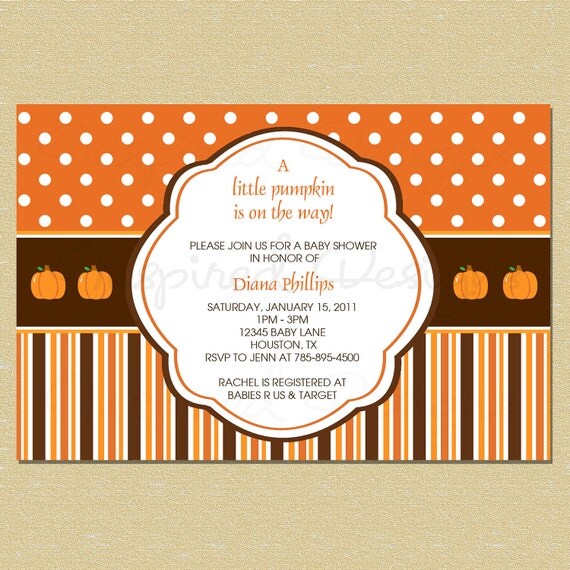 A Little Pumpkin Baby Shower Invitation Il_570xn