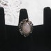 ring Repurposed one of a kind vintage rose quartz oxidized silvertone ring ooak