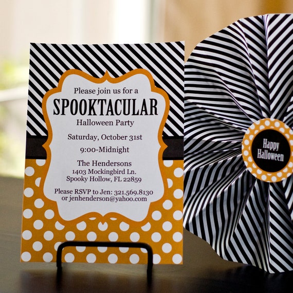 Printable Halloween Party Invite Il_570xn