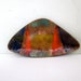 Vintage hammered copper and enamel dish